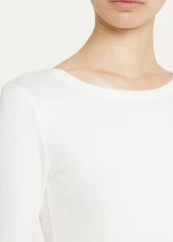 EterneLong-Sleeve Fitted Crewneck Top