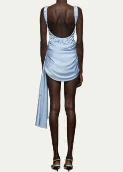 Et OchsAntonella Smocked Bateau-Neck Mini Dress