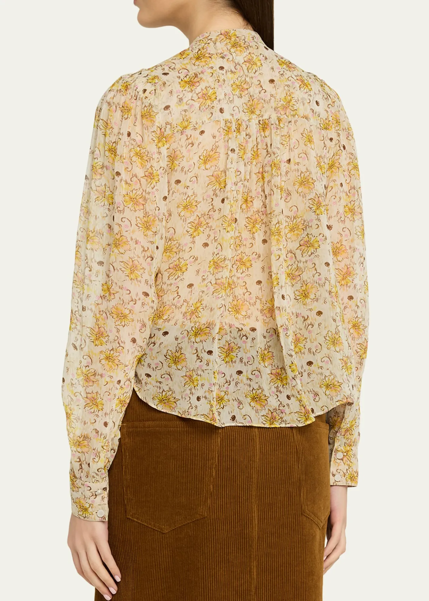 Etoile Isabel MarantFlorine Floral Georgette Blouse