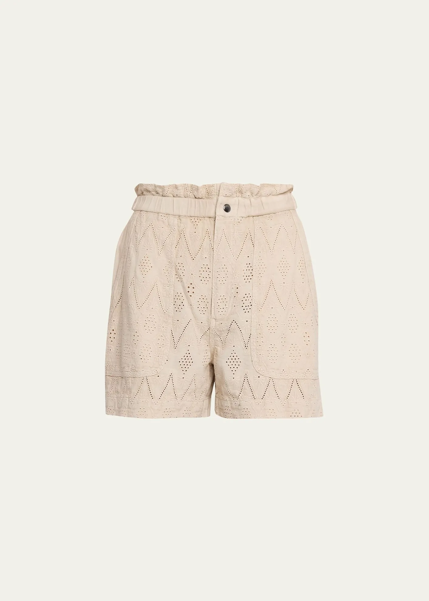 Etoile Isabel MarantKisha Eyelet-Embroidered Twill Shorts