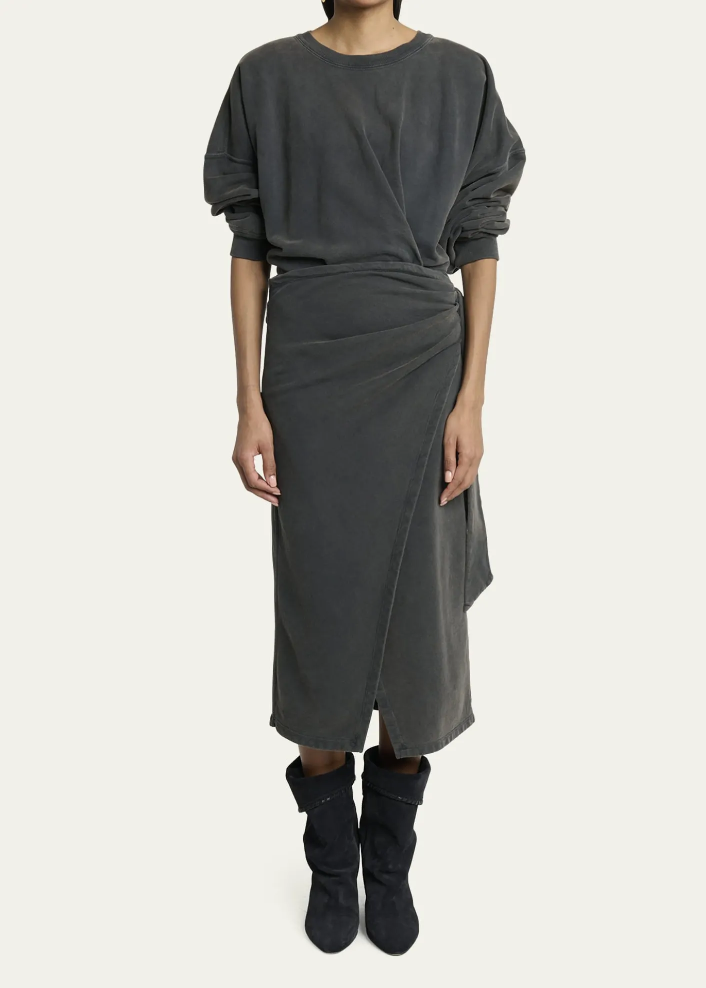 Etoile Isabel MarantSandrina Draped Sweatshirt Dress