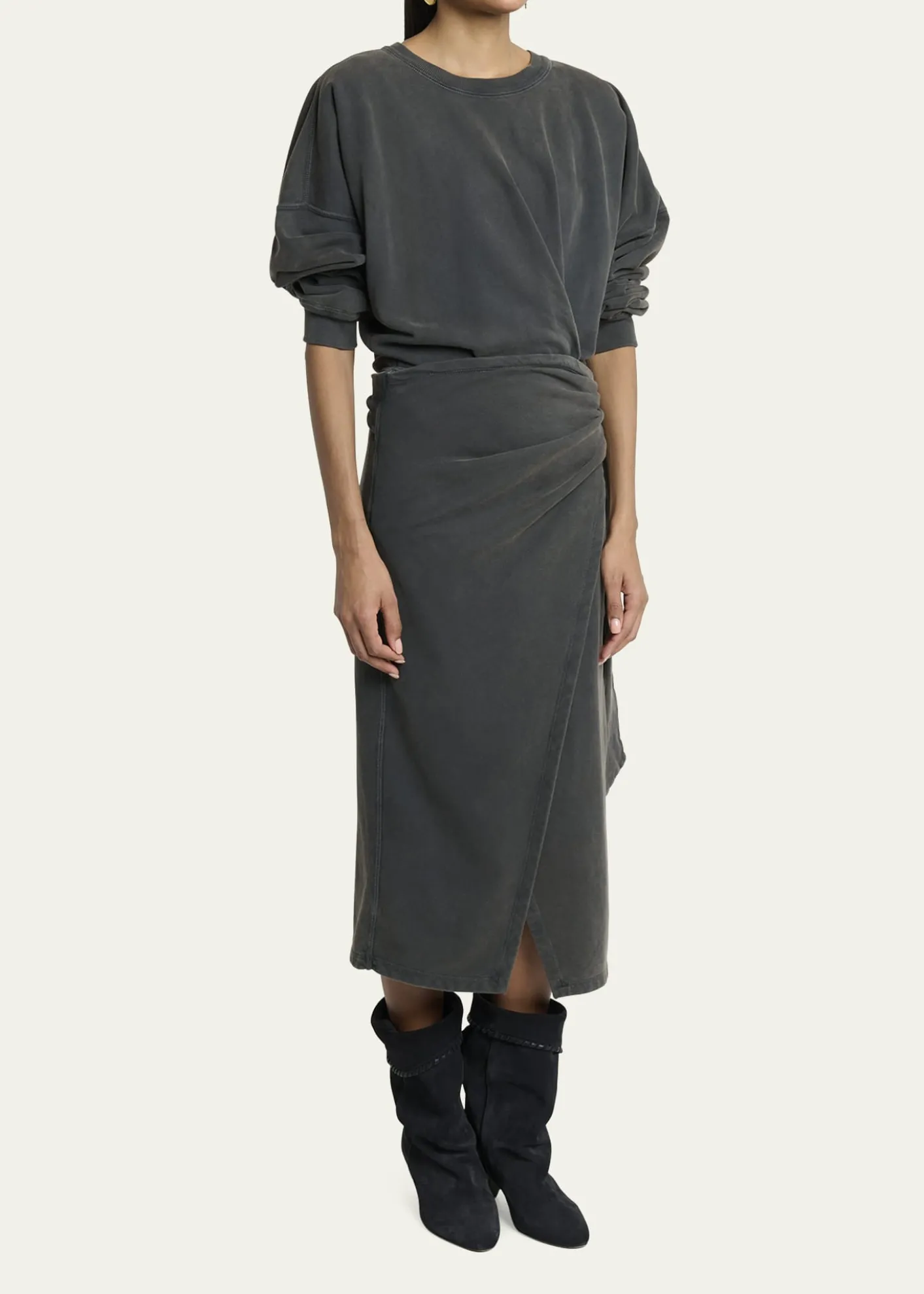 Etoile Isabel MarantSandrina Draped Sweatshirt Dress