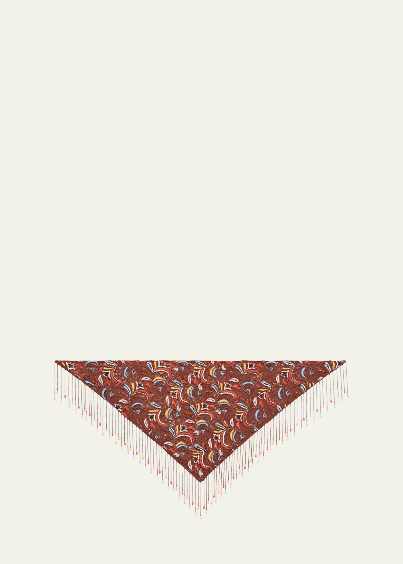 EtroEmbroidered Lace Beaded Foulard