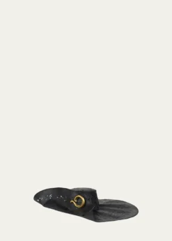 EtroOpenwork Wide-Brim Hat with Paisley Brooch
