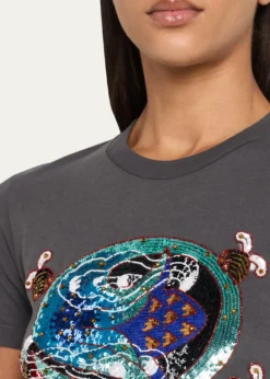 EtroShort-Sleeve Embroidered Graphic T-Shirt