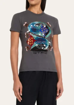 EtroShort-Sleeve Embroidered Graphic T-Shirt