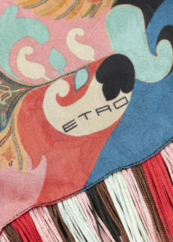 EtroSilk Fringe-Trim Foulard