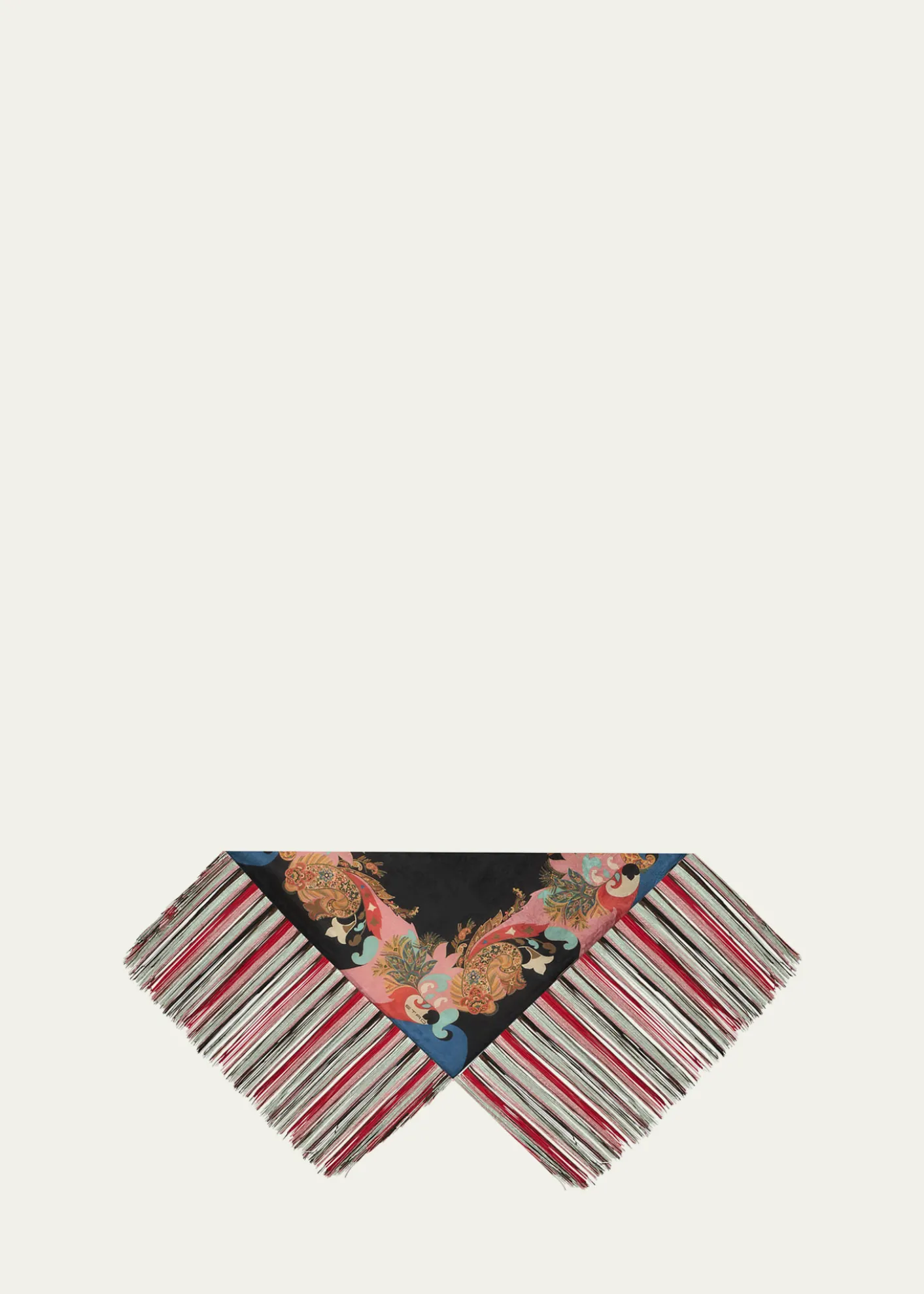EtroSilk Fringe-Trim Foulard