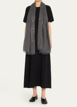 Faliero SartiNew Dalia Sequined Wool-Blend Scarf