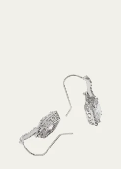 Fantasia by DeSerio3.5ct Asscher Cut Cubic Zirconia Earrings