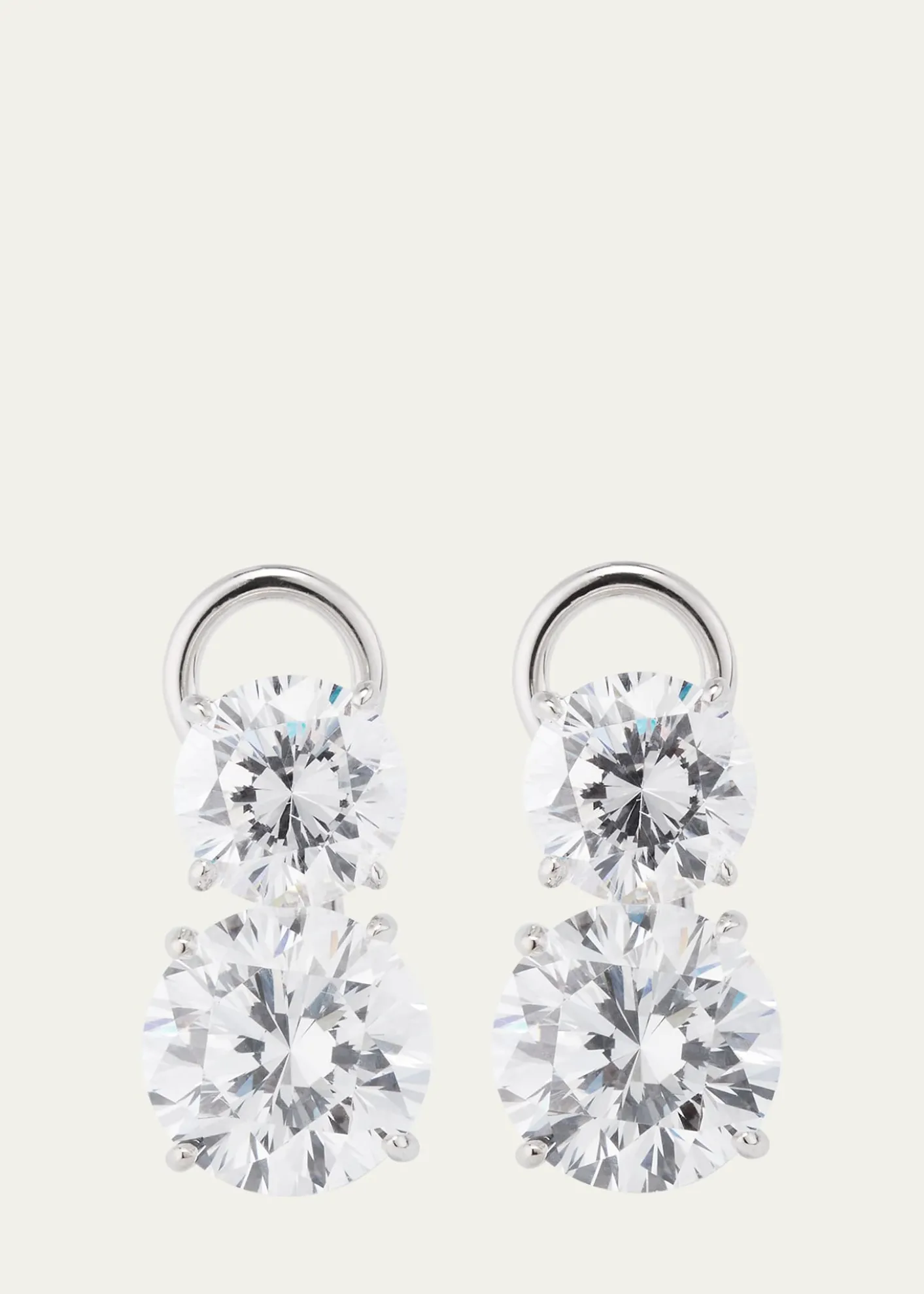 Fantasia by DeSerioCubic Zirconia Double Drop Earrings