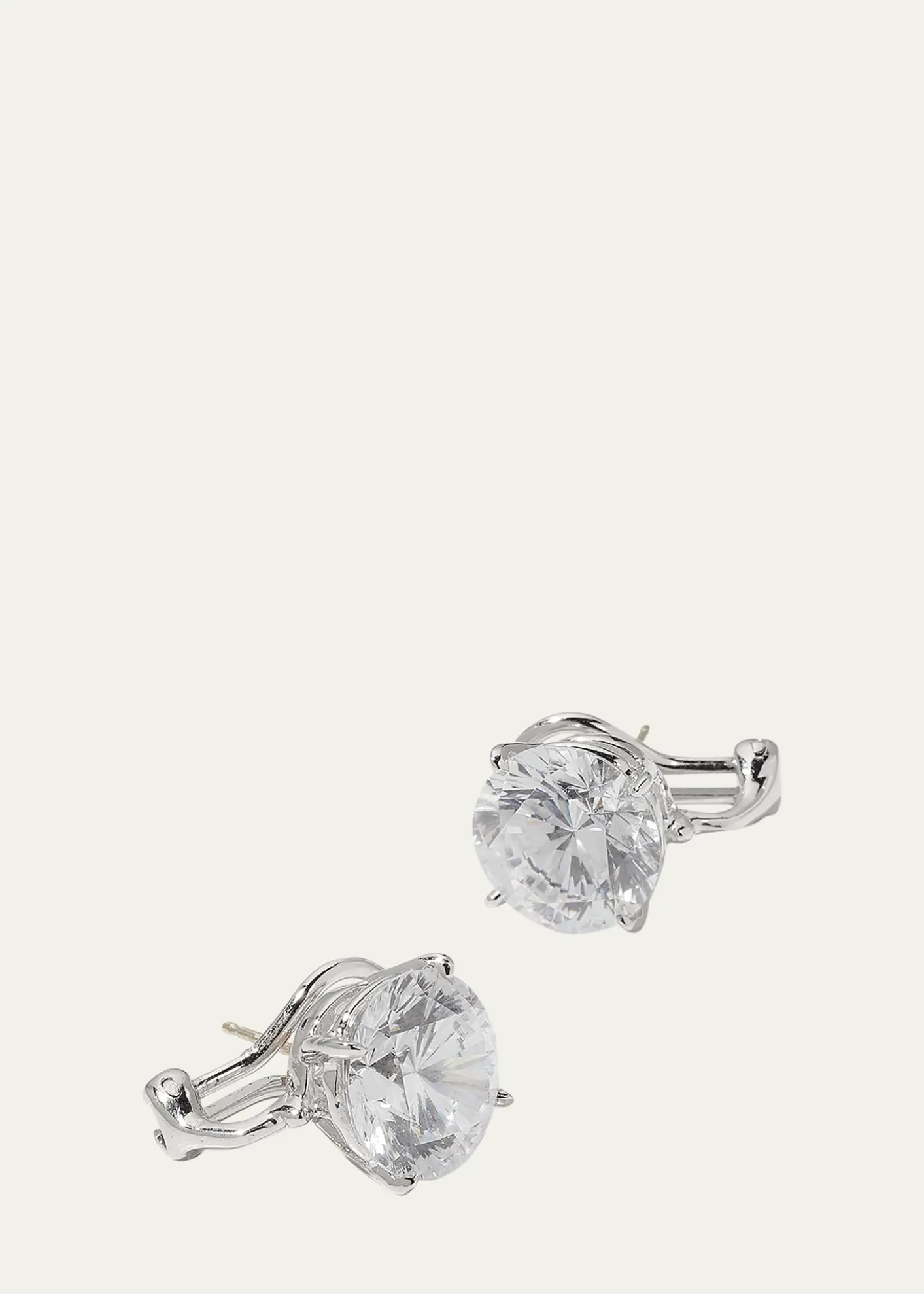 Fantasia by DeSerioCZ Round Stud Earrings, 10.00 TCW