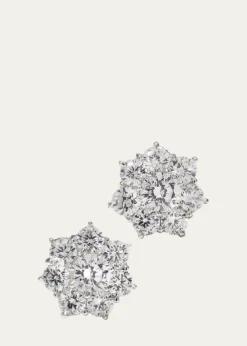 Fantasia by DeSerioFlower CZ Crystal Stud Earrings