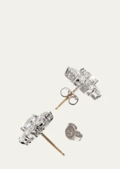 Fantasia by DeSerioFlower CZ Crystal Stud Earrings