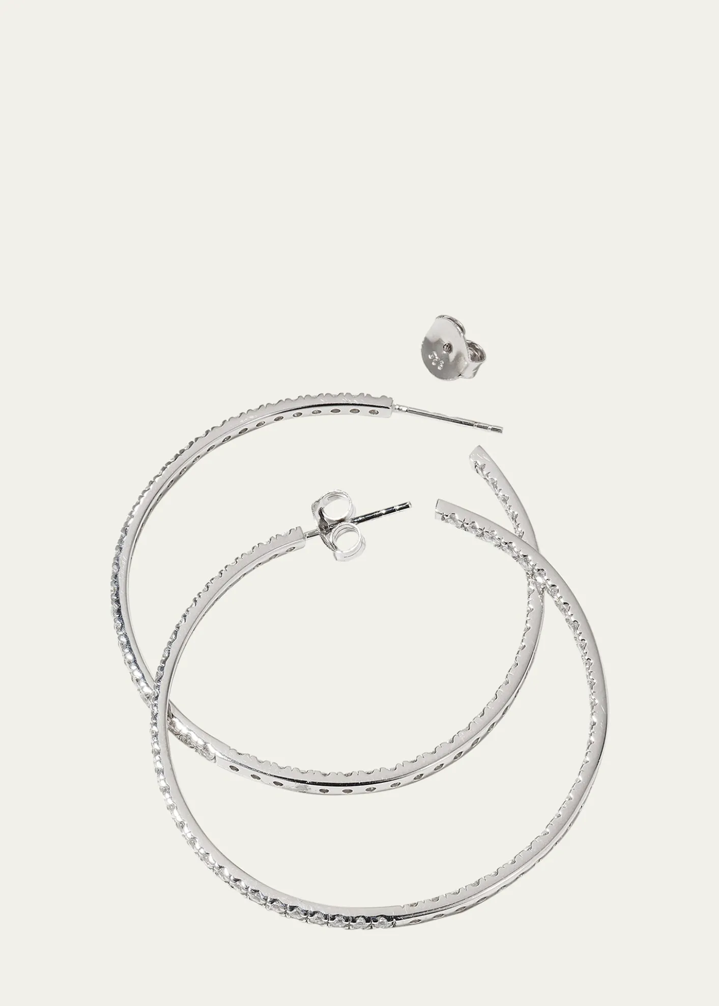 Fantasia by DeSerio18K Gold-Plated Sterling Silver Cubic Zirconia Hoop Earrings