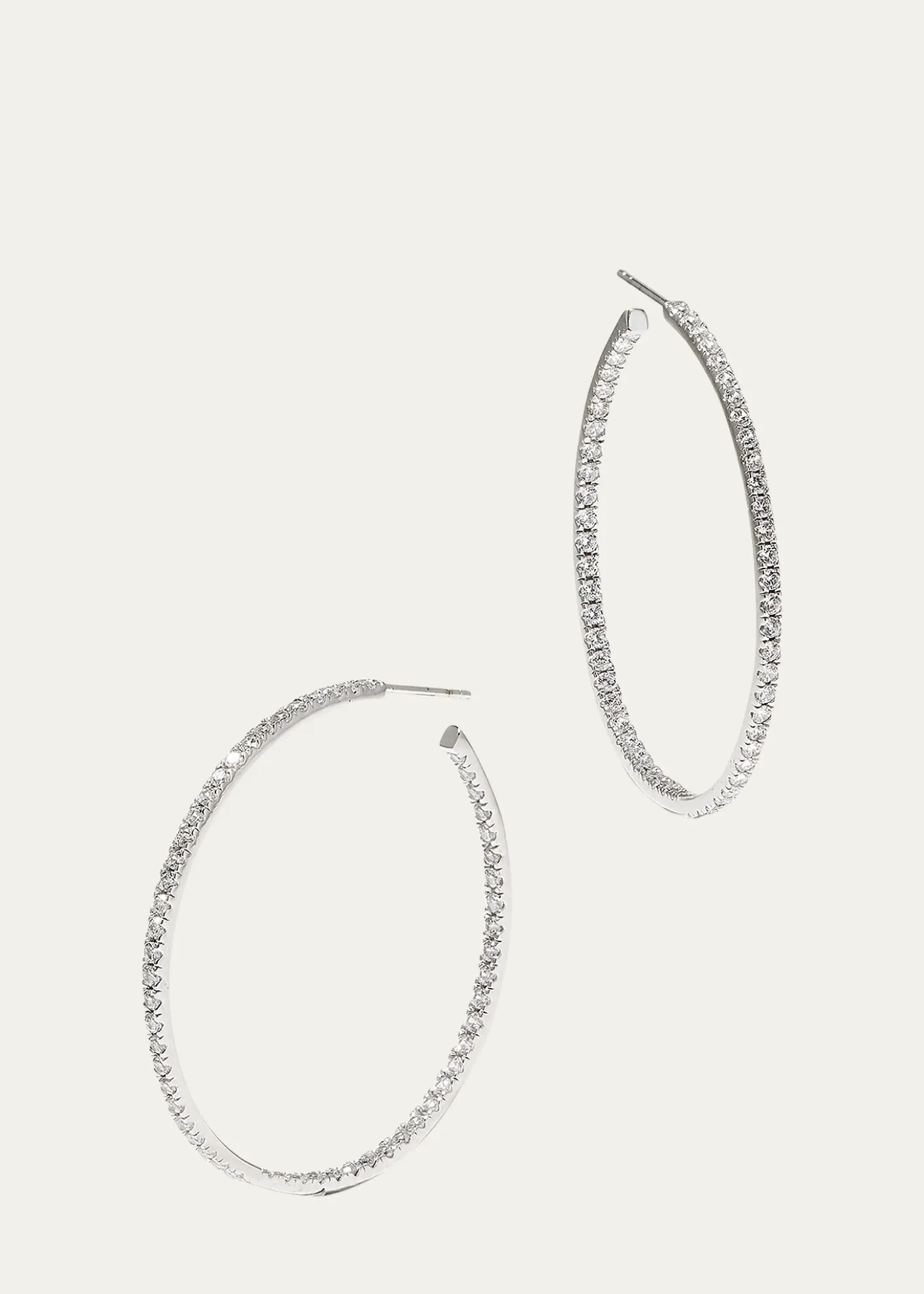 Fantasia by DeSerio18K Gold-Plated Sterling Silver Cubic Zirconia Hoop Earrings