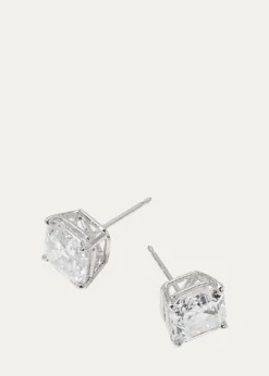 Fantasia by DeSerio14K Yellow Gold 5ct Asscher Stud Earrings