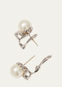Fantasia by DeSerio10mm Pearly Bead & Crystal Stud Earrings