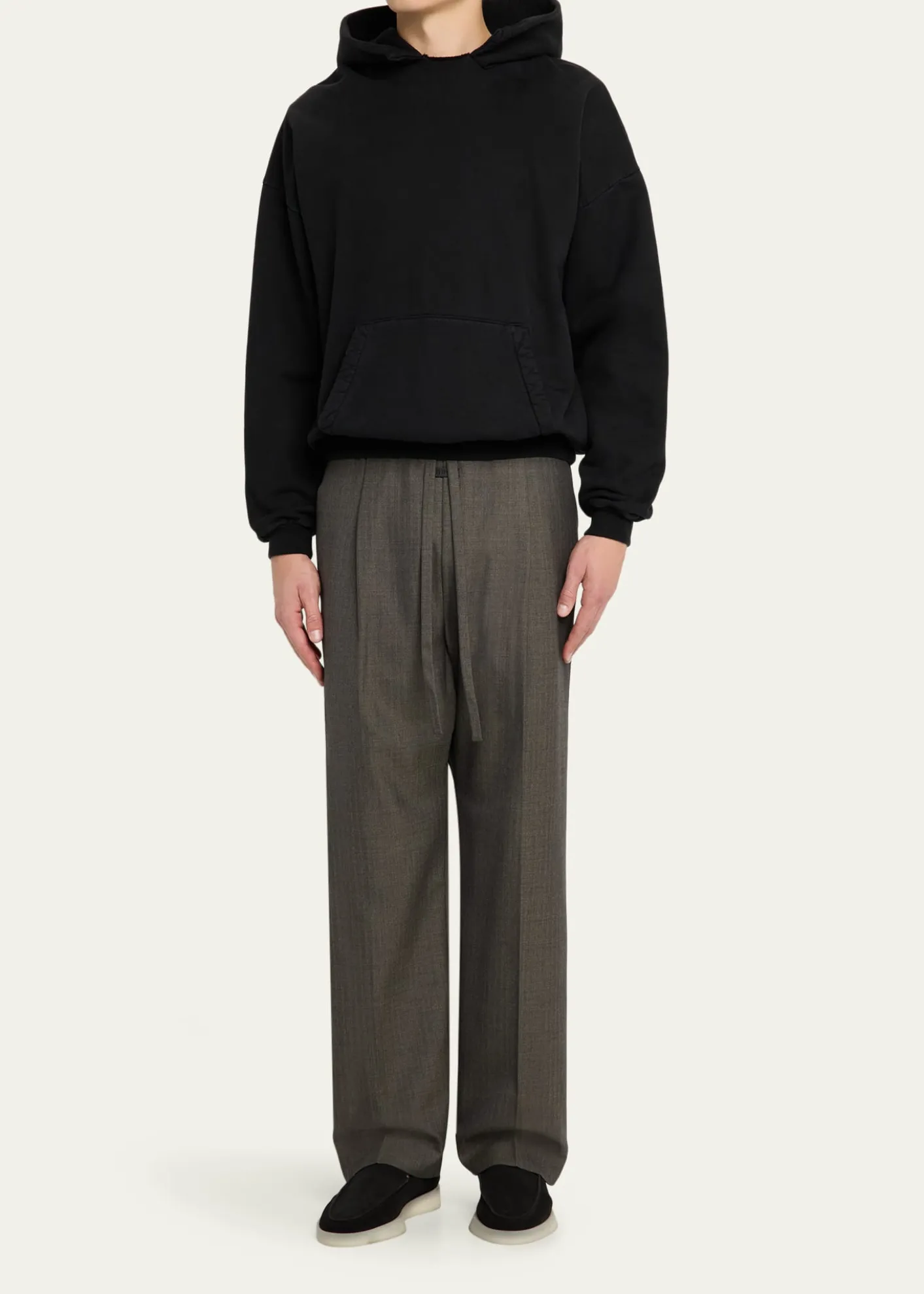 Fear of GodMen's Pleated Virgin Wool Straight-Leg Trousers