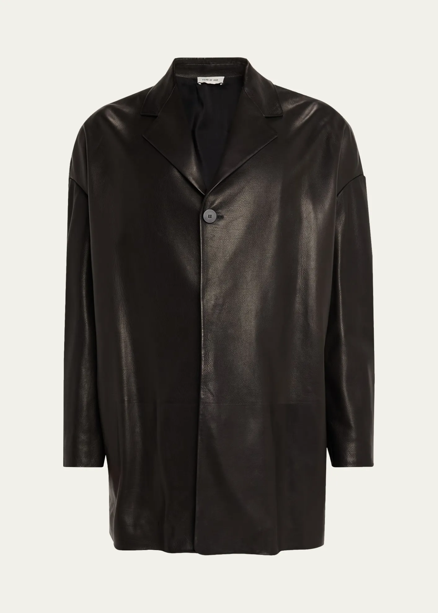 Fear of GodMen's Oversized Single-Breasted Leather Blazer