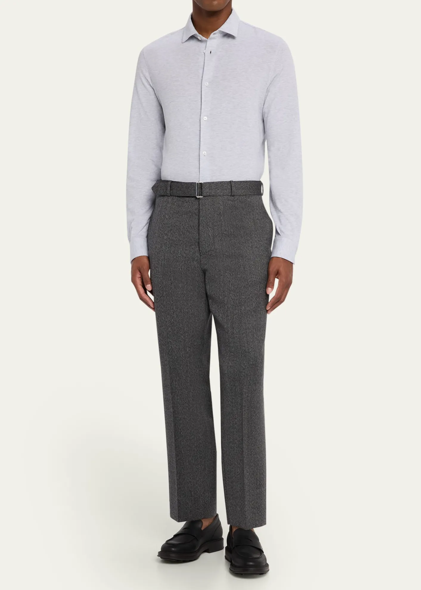 FedeliMen's Heathered Pique Sport Shirt