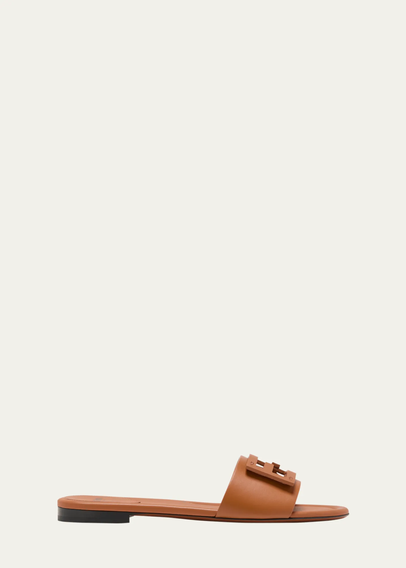 FendiBaguette FF Tube Medallion Flat Sandals