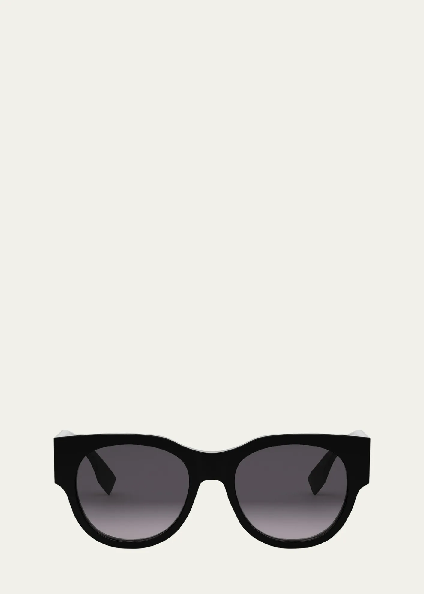 FendiBaguette Logo Round Acetate Sunglasses