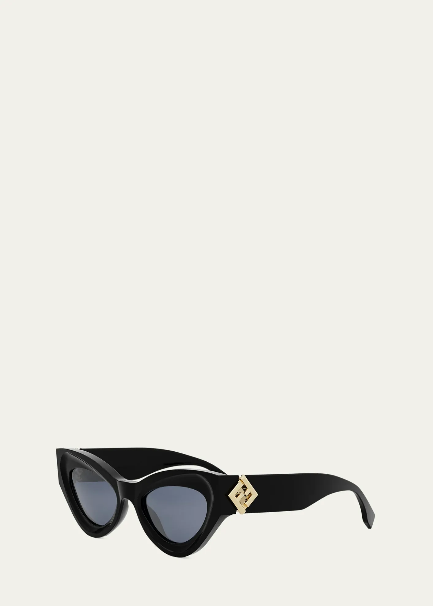 FendiFF Diamond Logo Acetate Cat-Eye Sunglasses