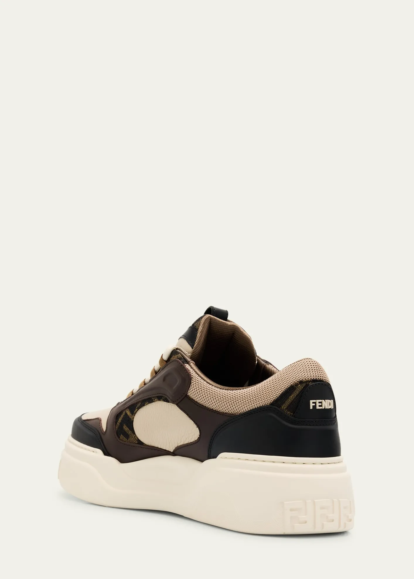 FendiMen's Force Leather & Jacquard Low-Top Sneakers