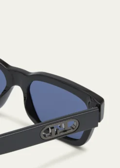 FendiMen's O'Lock Acetate Rectangle Sunglasses