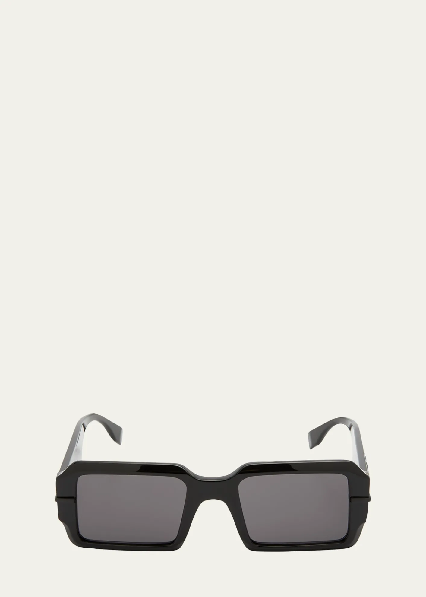 FendiMen's Raised Logo Rectangle Sunglasses