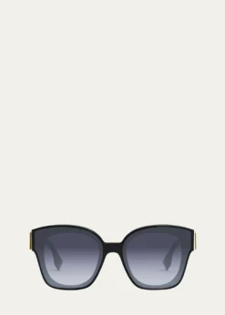 FendiOversized F Logo Acetate Cat-Eye Sunglasses