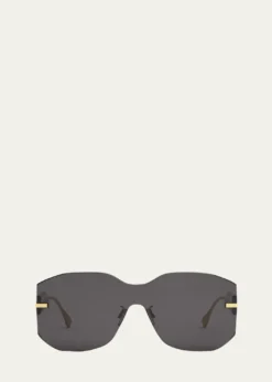 FendiRectangular Metal Shield Sunglasses