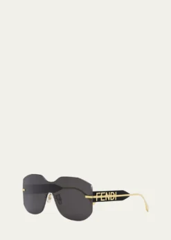 FendiRectangular Metal Shield Sunglasses