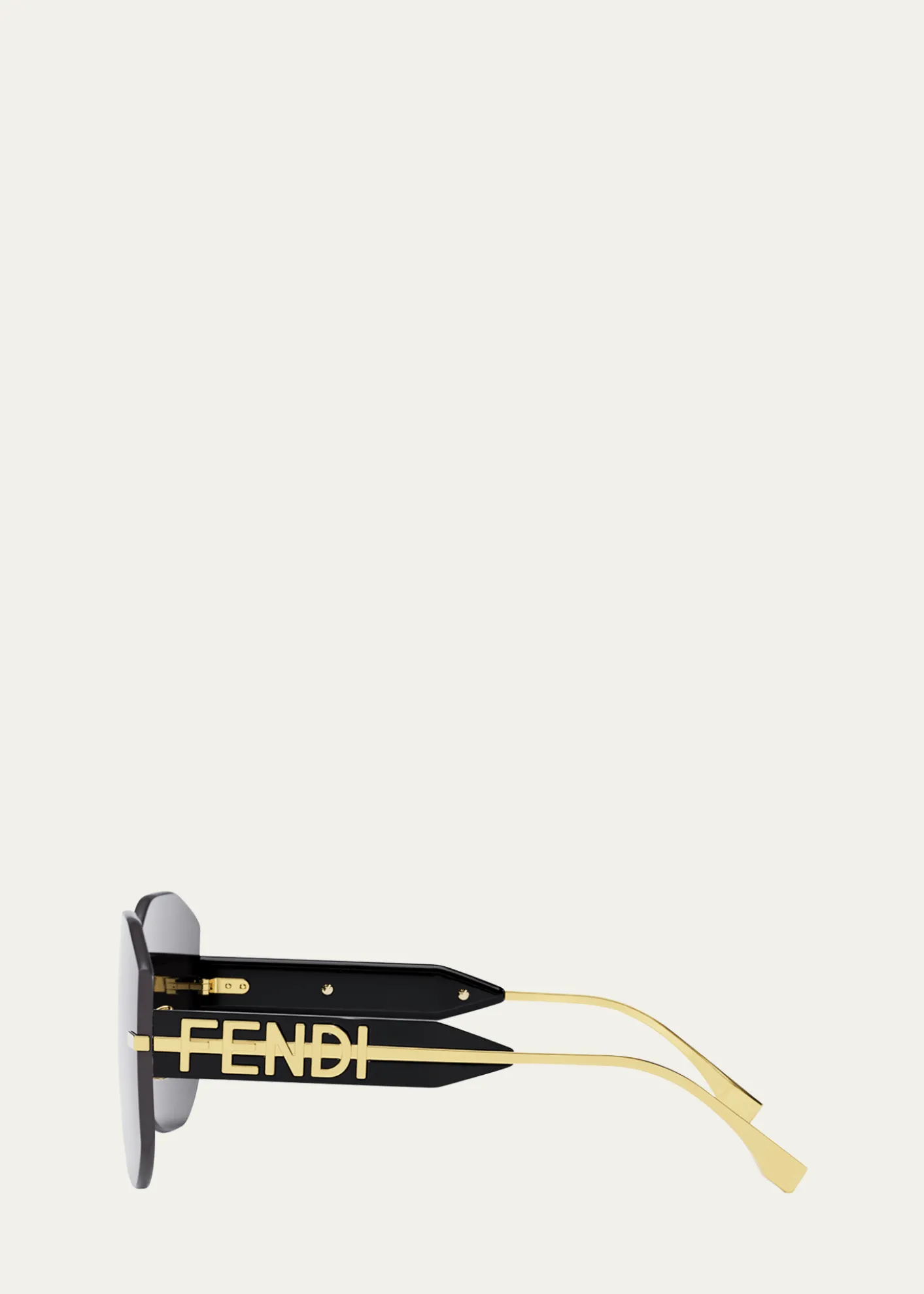 FendiRectangular Metal Shield Sunglasses