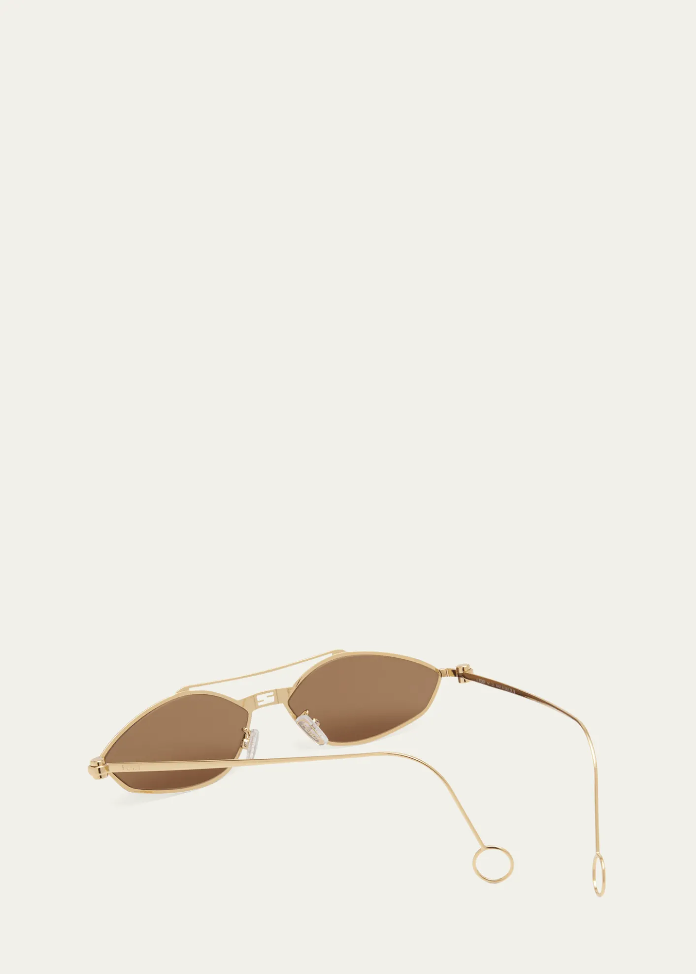 FendiRimless Geometric Metal Aviator Sunglasses