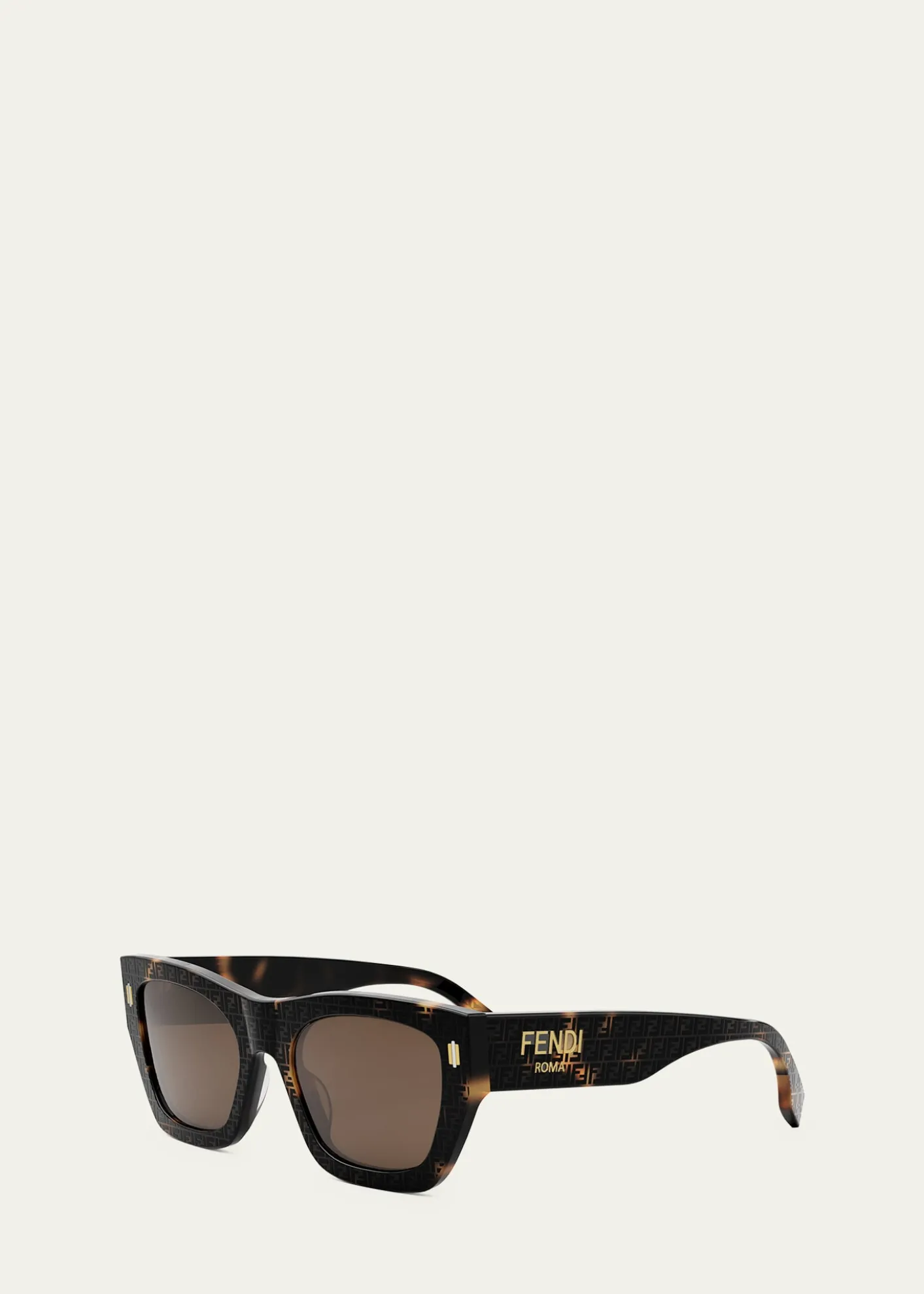 FendiRoma Acetate Rectangle Sunglasses