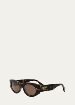FendiRoma Oval Acetate Sunglasses