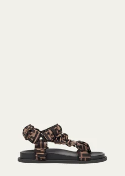 FendiRuched Logo Hiking Sporty Sandals