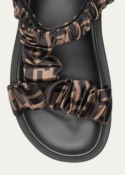 FendiRuched Logo Hiking Sporty Sandals
