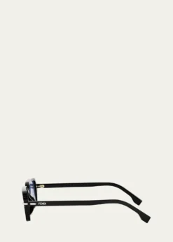 FendiSelleria Acetate Rectangular Sunglasses