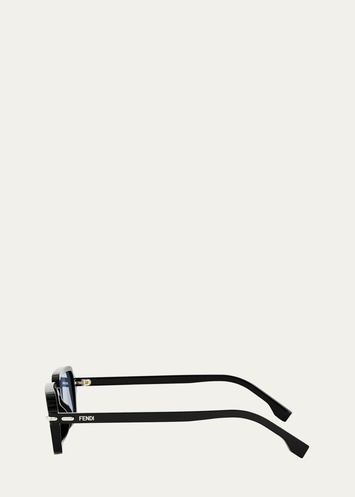 FendiSelleria Acetate Rectangular Sunglasses