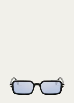 FendiSelleria Acetate Rectangular Sunglasses
