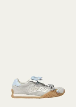 FendiWave Pulse Mixed-Media Low-Top Sneakers
