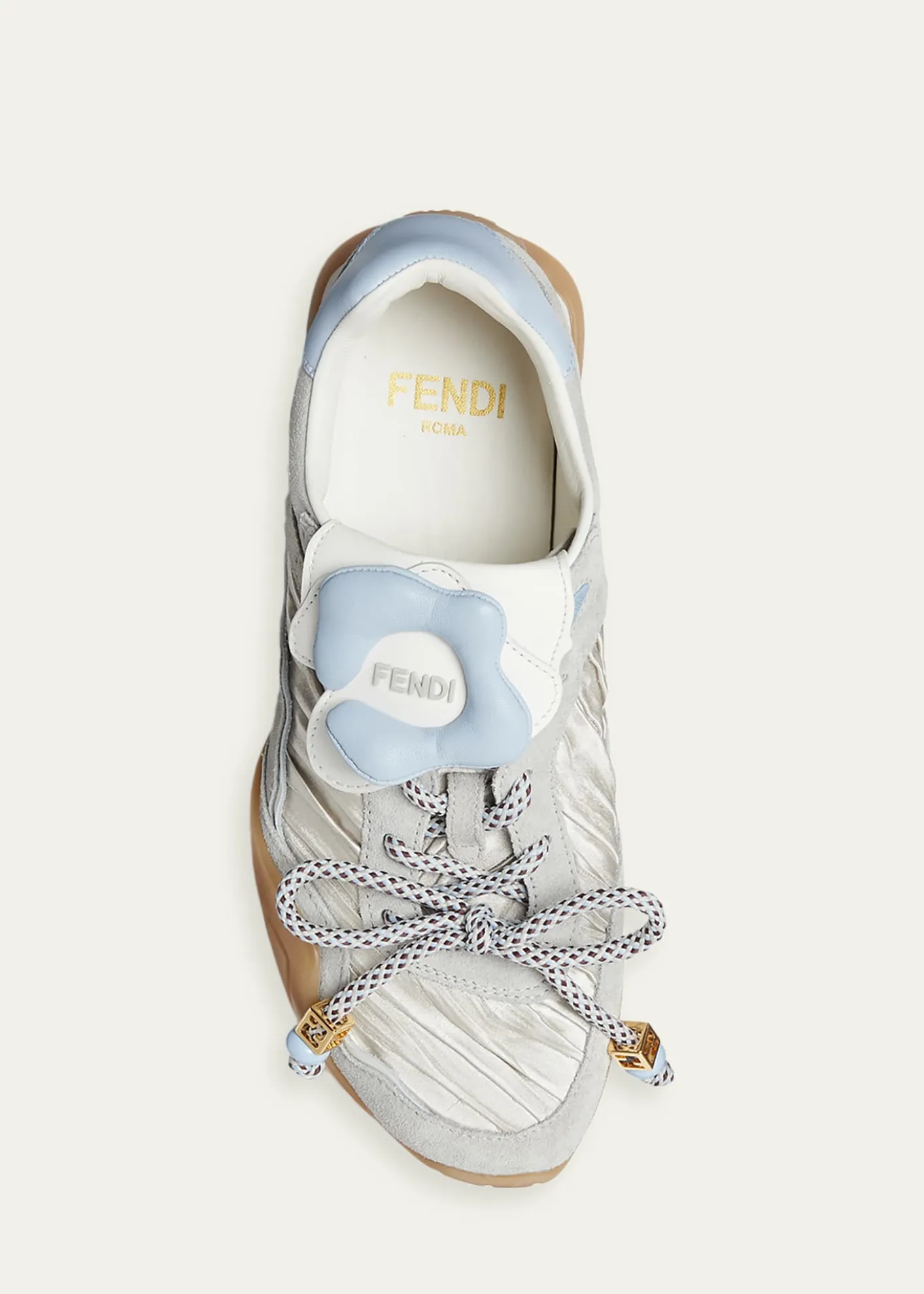 FendiWave Pulse Mixed-Media Low-Top Sneakers
