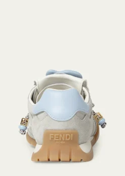 FendiWave Pulse Mixed-Media Low-Top Sneakers