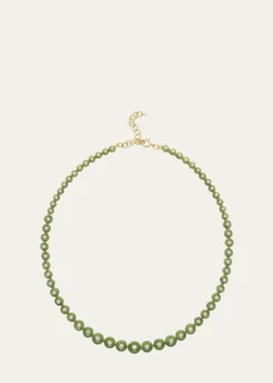 Fernando Jorge18K Yellow Gold Surrounding Small Necklace with Diamonds and Jade