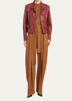FerragamoCervo Single-Breasted Leather Jacket