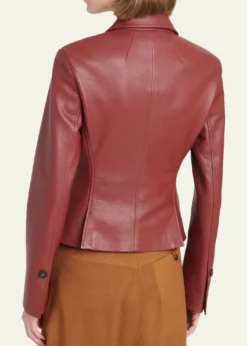 FerragamoCervo Single-Breasted Leather Jacket