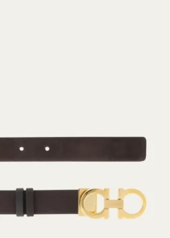 FerragamoDonna Suede Double Gancini Belt
